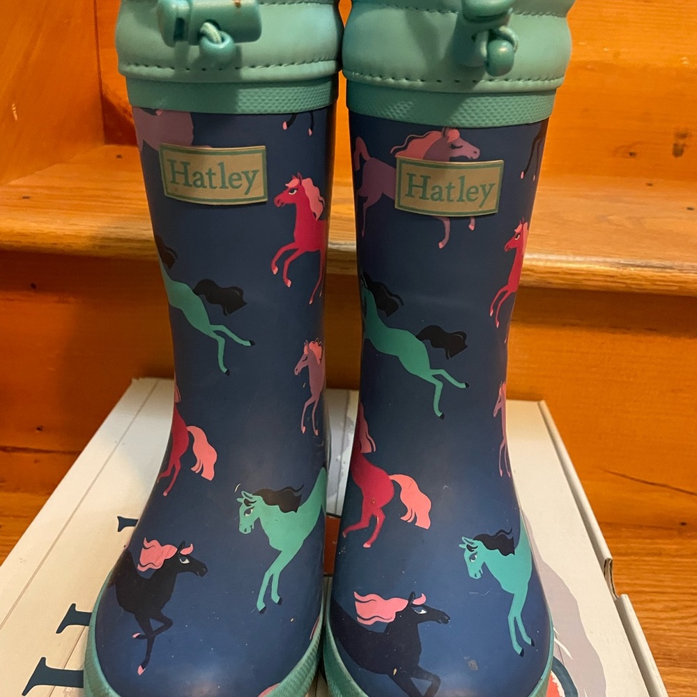 Hatley Blue Kids' Horse Pattern Boots